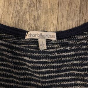 Charlotte Russe cropped long sleeve shirt